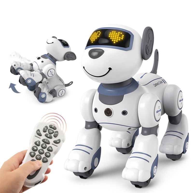 원격 제어 개 RC 스턴트 프로그래밍 가능한 로봇 강아지 장난감 노래 댄스 나무 껍질 산책